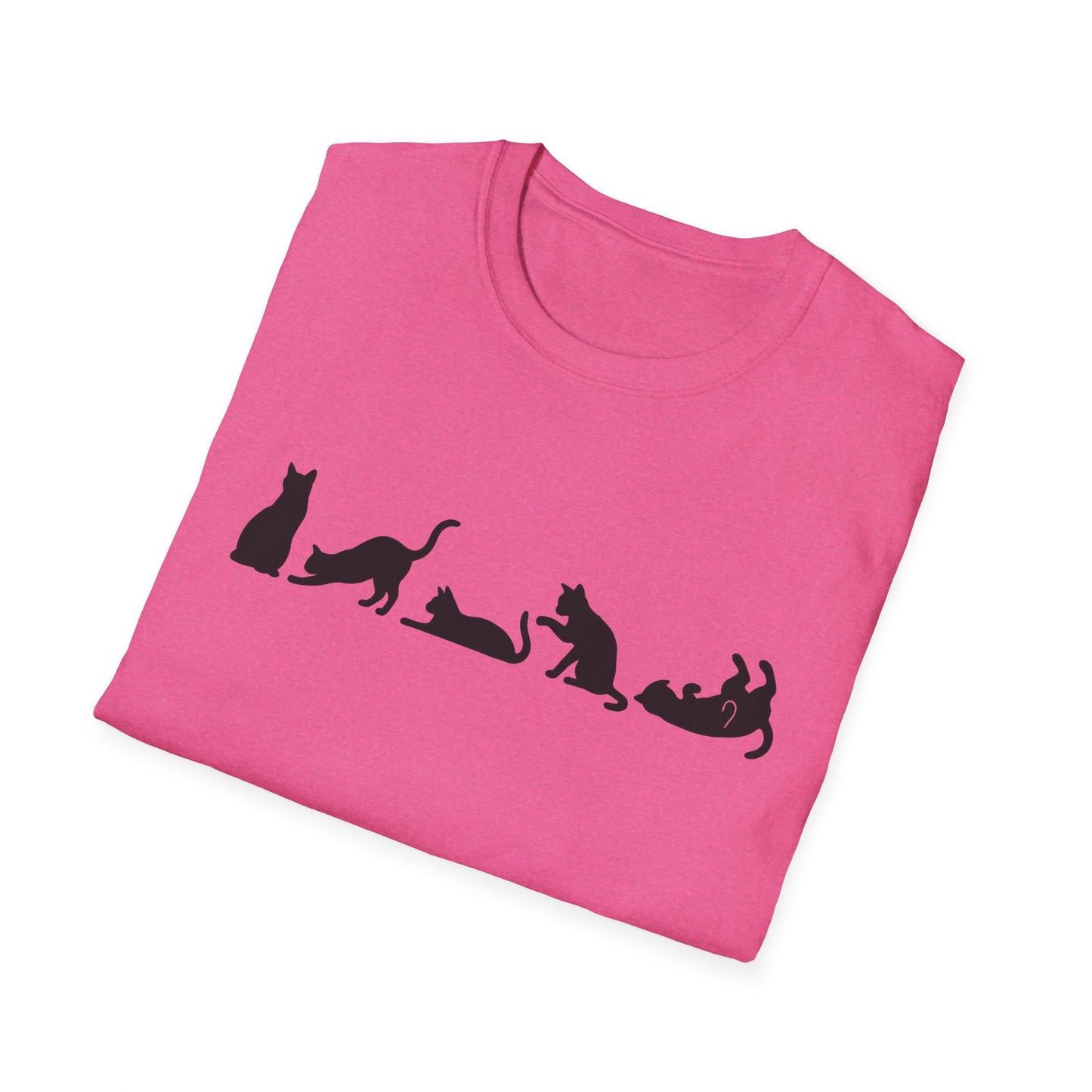 Halloween Cat Lover's Cat Silhouette Softstyle Tee-Shirt