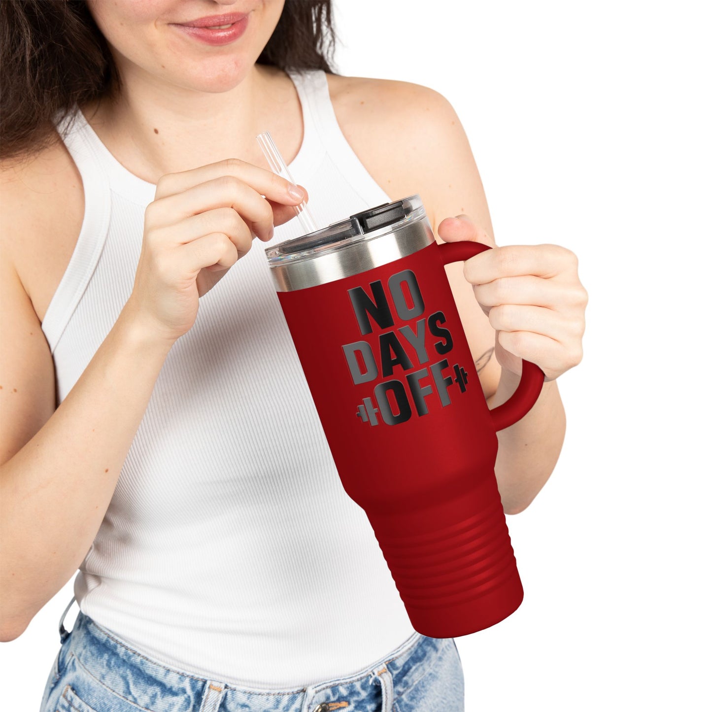 Grit Forge Athletics - No Days Off Insulated Motivational Travel Mug