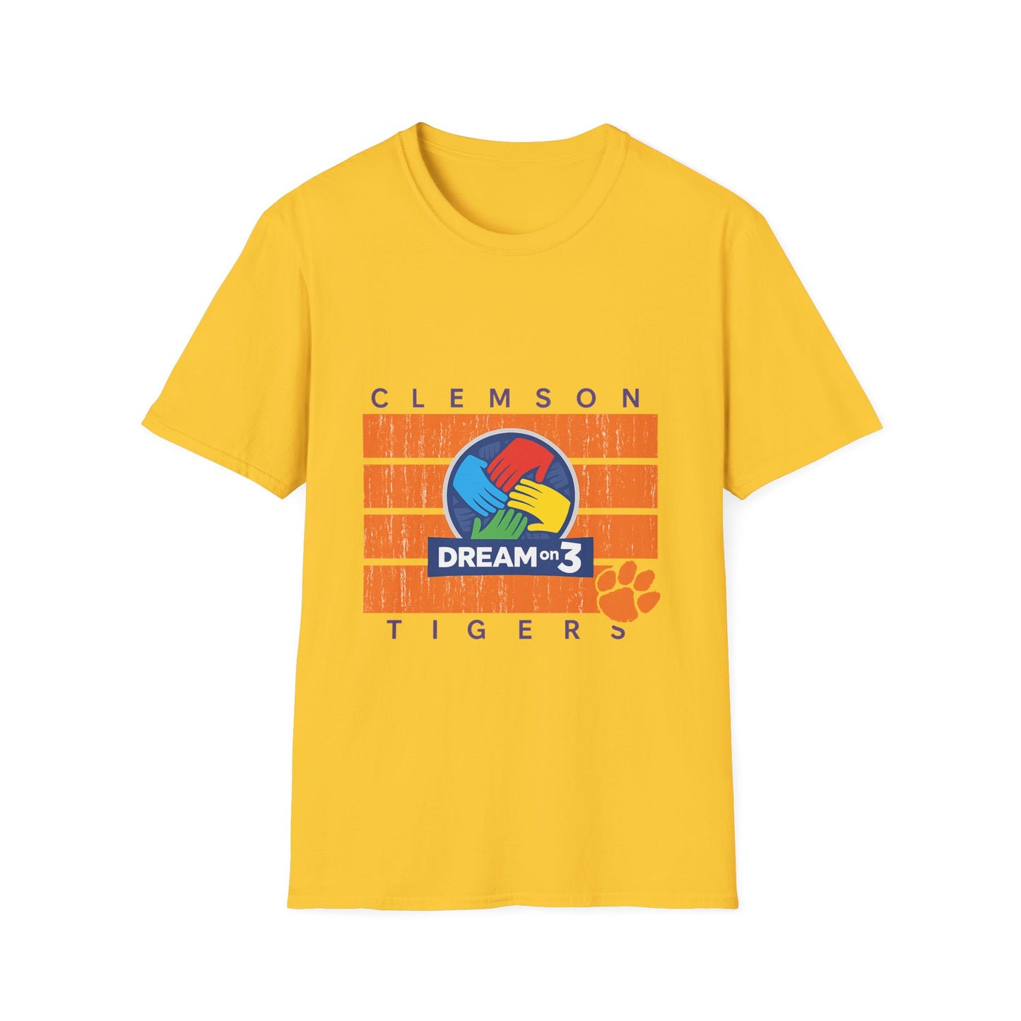 Clemson Tigers Dream on 3 Unisex Softstyle T-Shirt, Casual Tee, College Apparel, Graduation Gift, School Spirit Wear