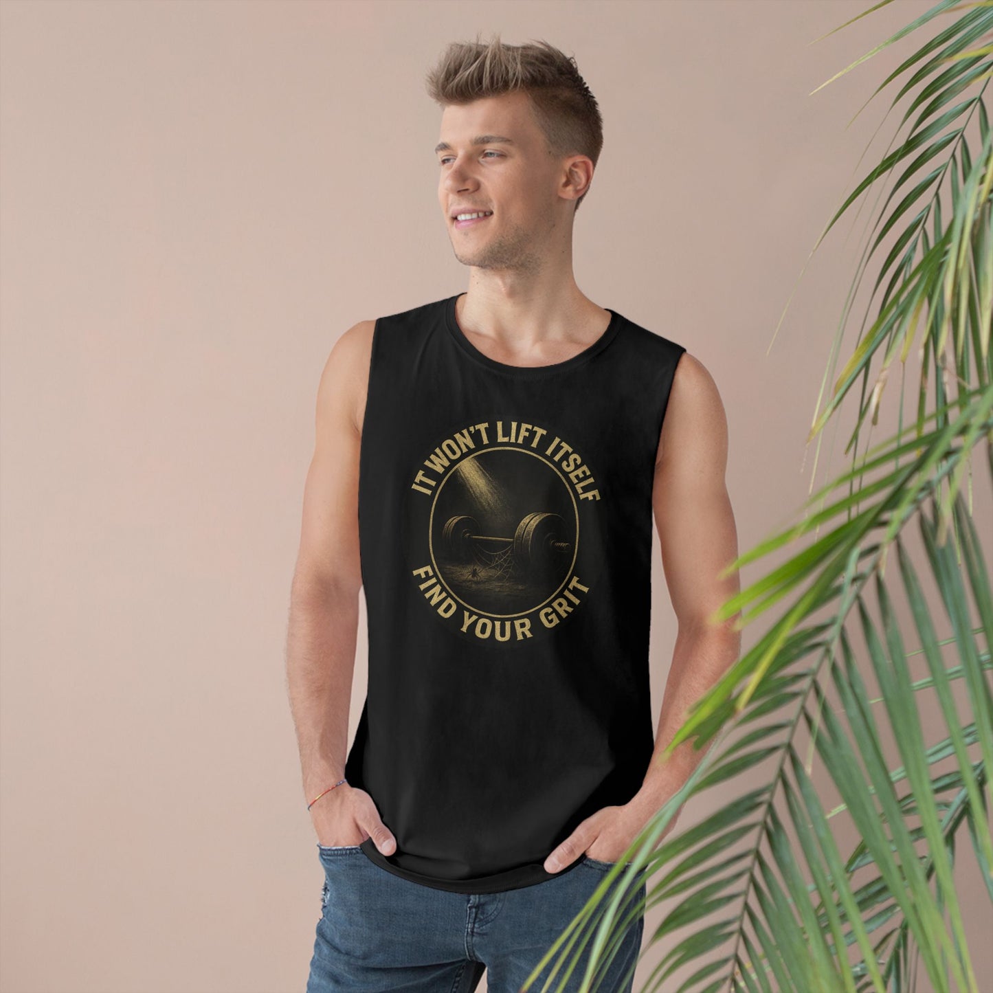 Grit Forge Athletics - "It Won't Lift Itself" Motivational Tank Top