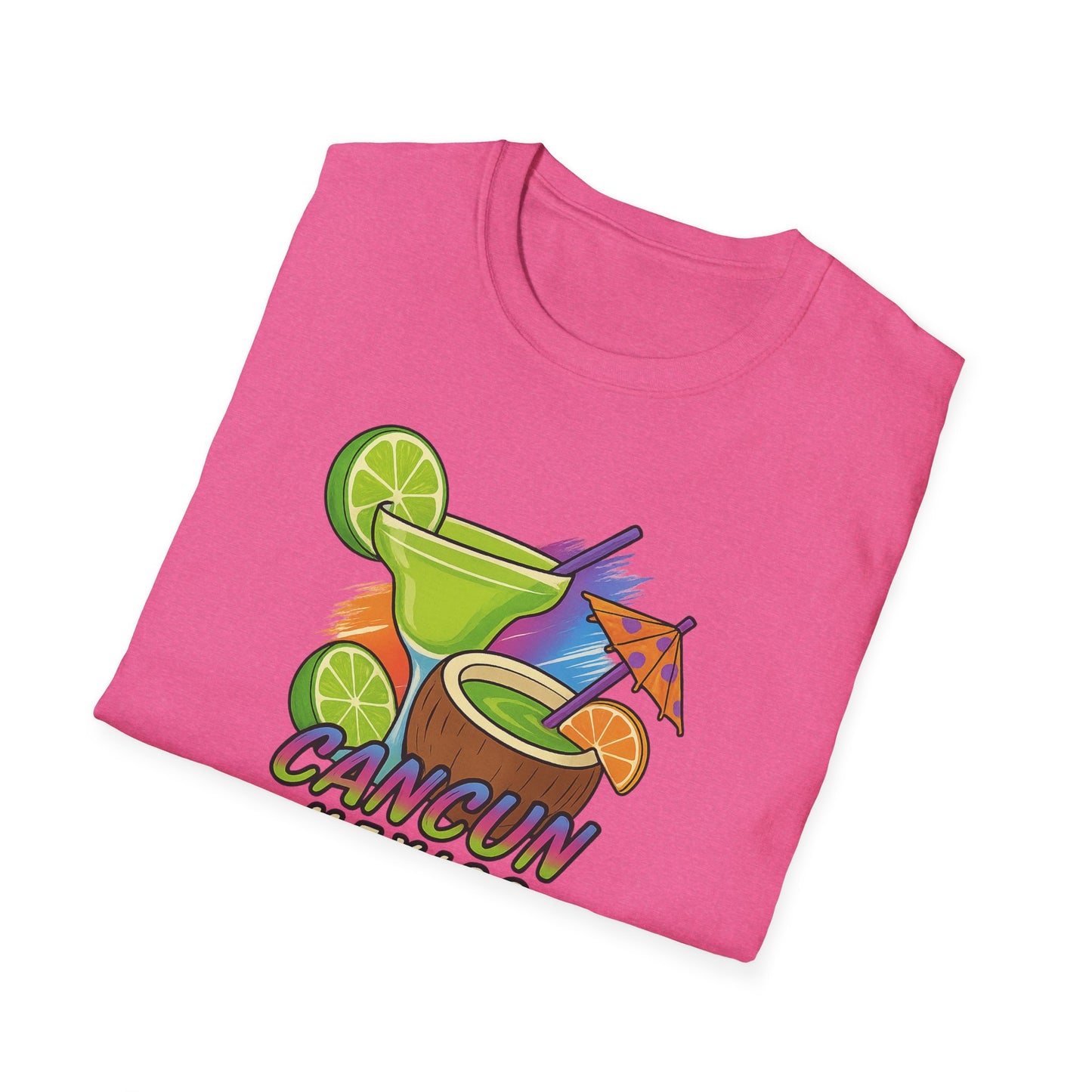 Cancun Beach Time, Cocktails, and Fun Tee-Shirt for Him or Her