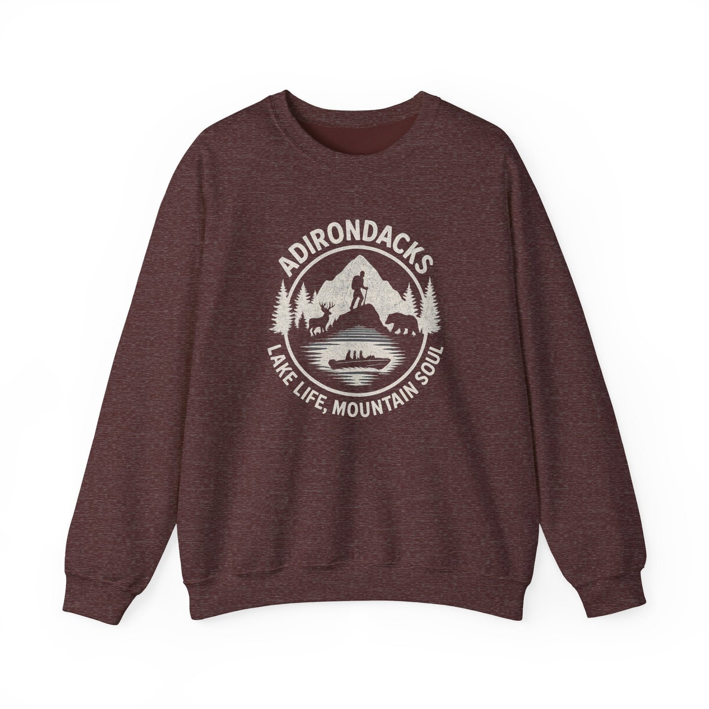 Cozy Adirondack Adventure Sweatshirt - "Lake Life, Mountain Soul"