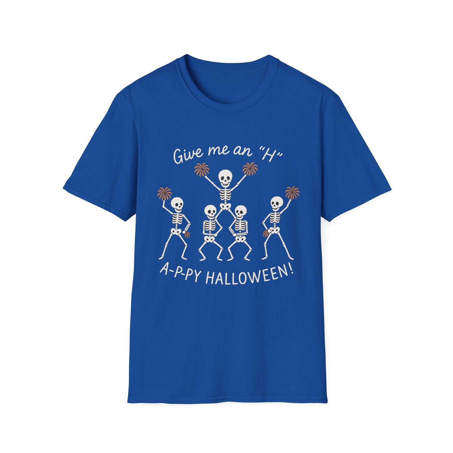 Halloween Skeleton Cheerleader Casual Tee-Shirt