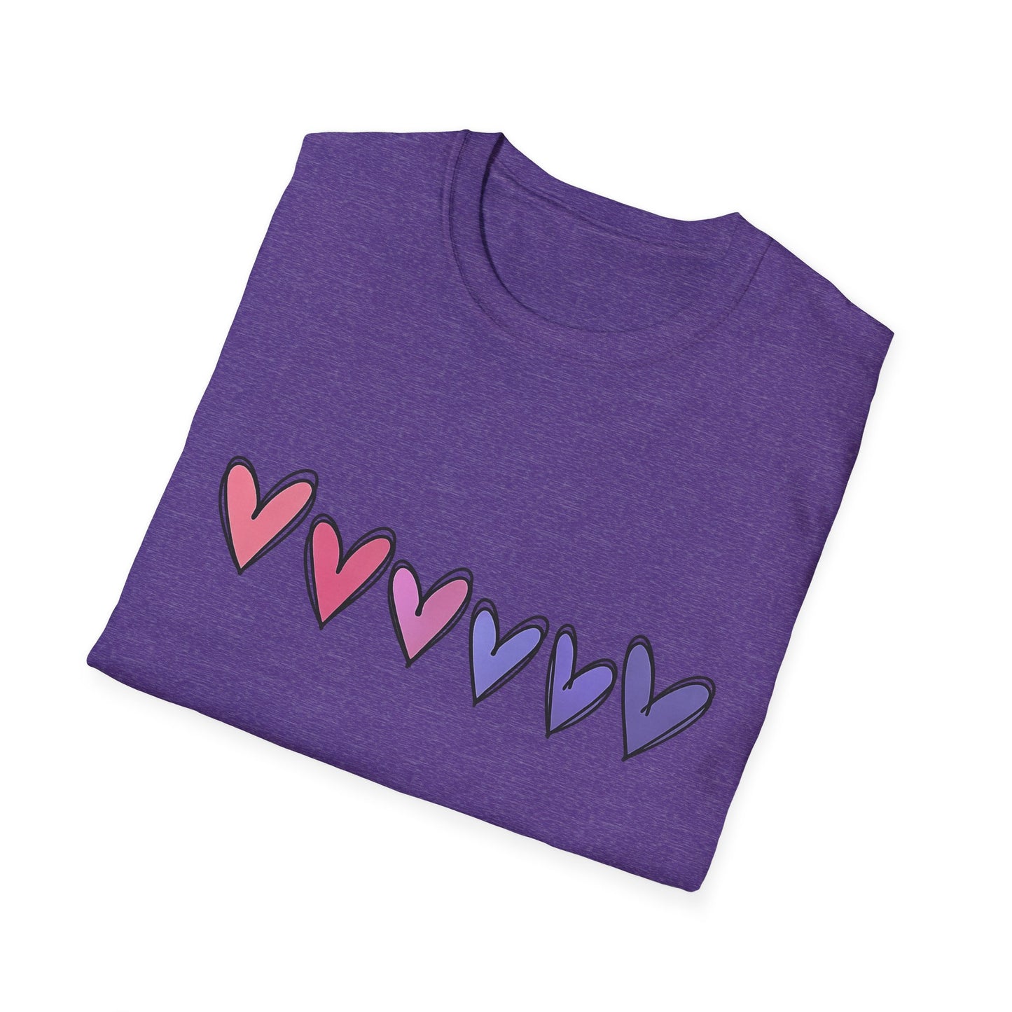 Cute Hearts Graphic Women's Softstyle Tee-Shirt