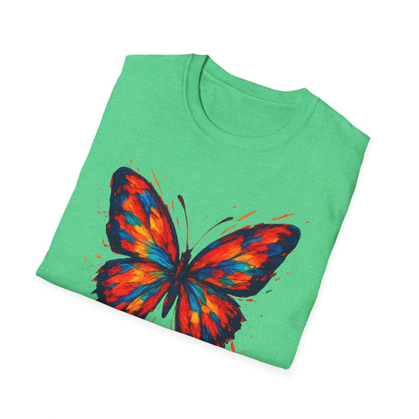 Colorful, Striking Butterfly Graphic Tee-Shirt