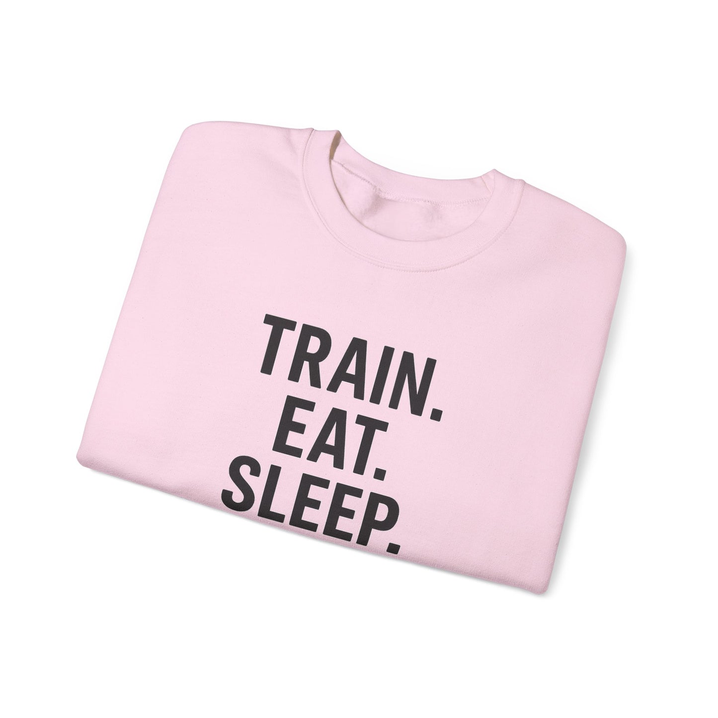 Grit Forge Athletics - "Train. Eat. Sleep. Repeat." Motivational Crewneck Sweatshirt