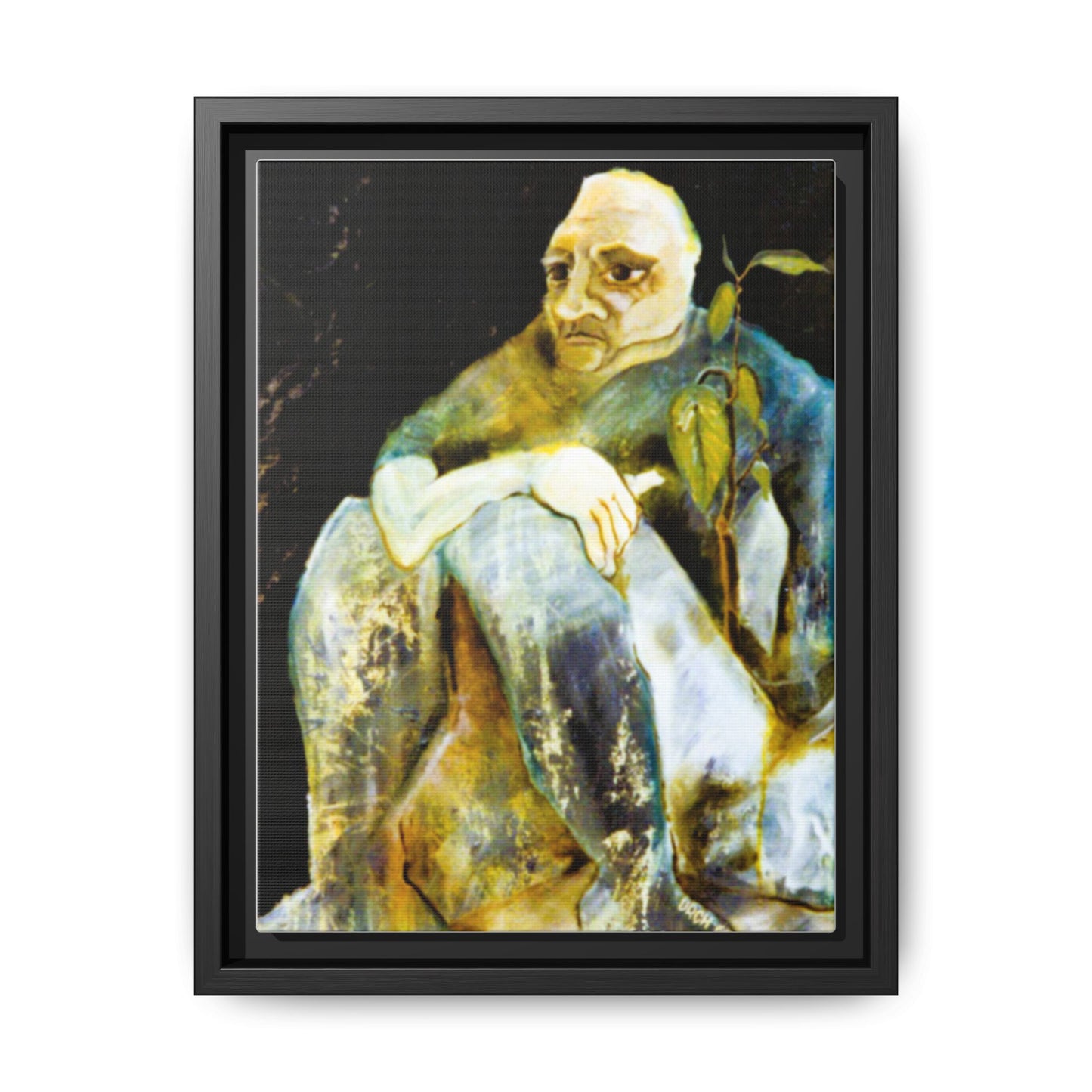 1960s Abstract Expressionism Wall Decor, Original Artwork - "Contemplating Shrubbery"