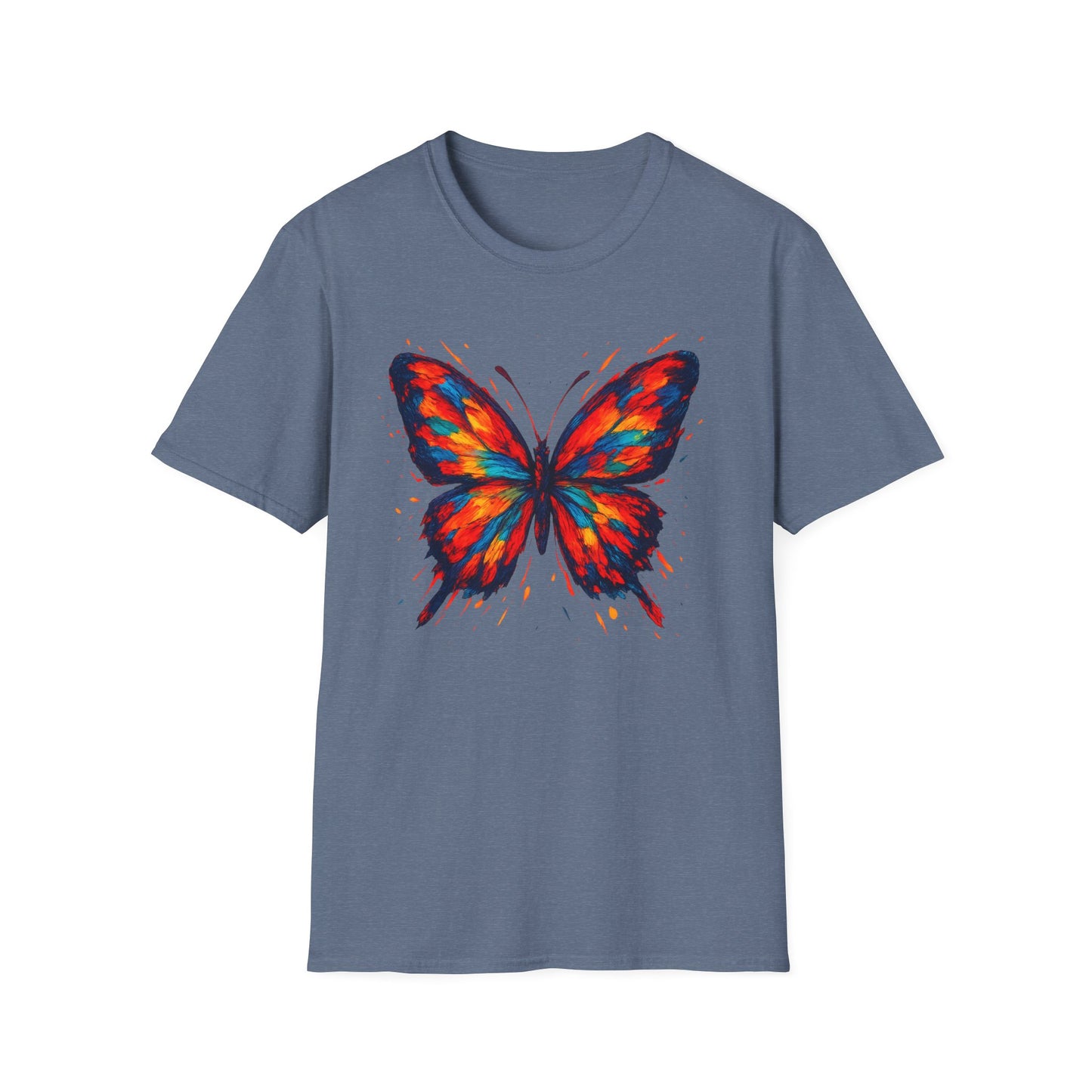 Colorful, Striking Butterfly Graphic Tee-Shirt
