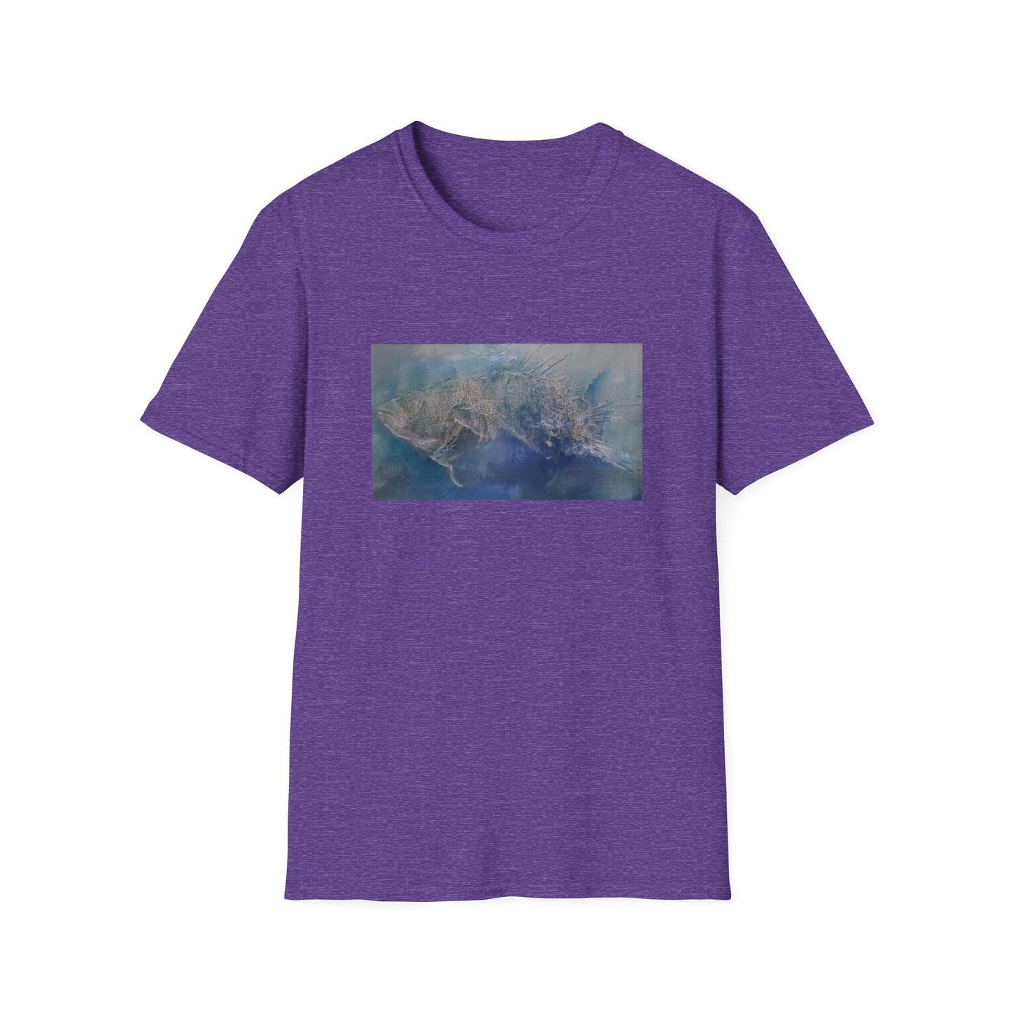 Ocean Impressionistic Fish Authentic Art Tee Shirt - "Nature's Wrath"