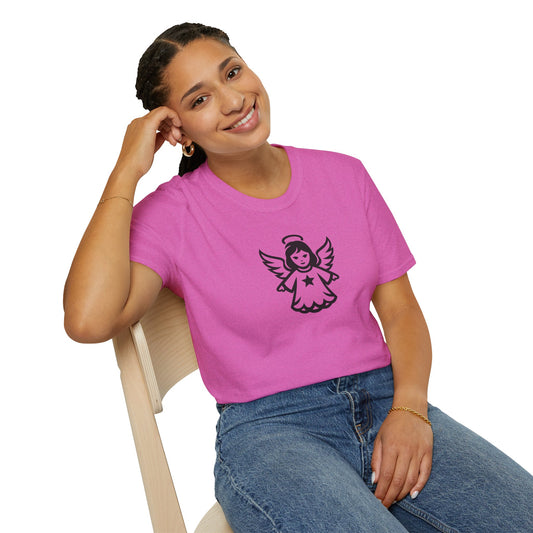 Angel Graphic T-Shirt — Cute Guardian Angel Illustration